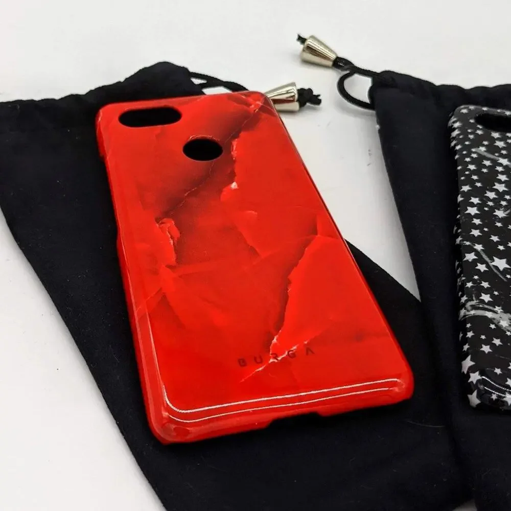 Burga Red Wave And Black Star Pixel 3 Phone Cases